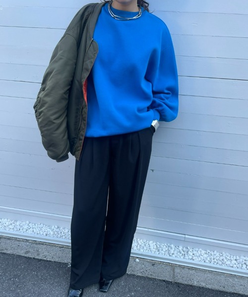 AIC.（エーアイシー）の「スポンジニットオーバーサイズトップス（ニット/セーター・レディース・ブラック/ピンク/ブルー/グリーン/ライトブルー/ライトグリーン/オレンジ・FREE）」の19枚目の写真