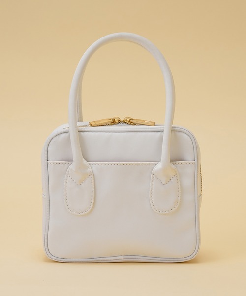 LANVIN en Bleu ホワイトハンドバッグ LANVIN en Bleu（ランバンオンブルー）の「【VERY掲載】ミニ