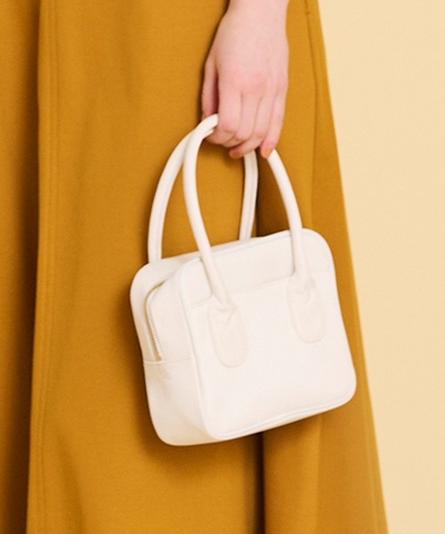 LANVIN en Bleu ホワイトハンドバッグ LANVIN en Bleu ランバン オン ブルー エコバッグ トートバッグ