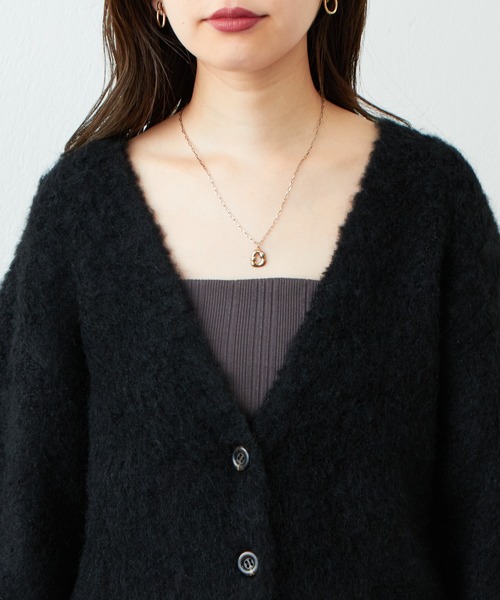 natural couture（ナチュラルクチュール）の「ミックス起毛カラーミドルカーディガン（カーディガン/ボレロ・レディース・ブラック/パープル/ブラウン/オフホワイト/サックスブルー/ピンク/オレンジ・FREE）」の19枚目の写真