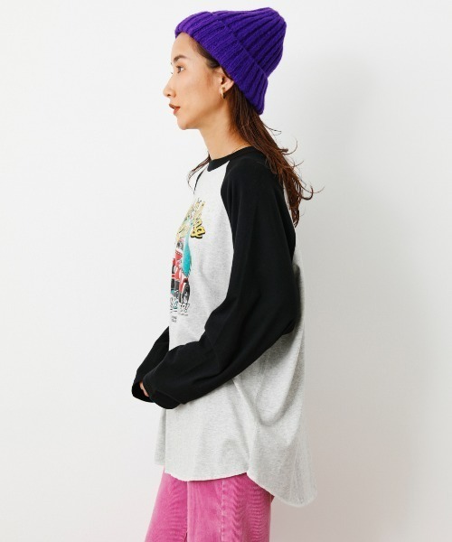 RODEO CROWNS WIDE BOWL(ロデオクラウンズワイドボウル)の「Tiger Drag RaceラグランL/STシャツ(Tシャツ/カットソー・レディース・ブラック/ブラウン/ダークグリーン・FREE)」の5枚目の写真