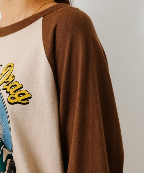 RODEO CROWNS WIDE BOWL(ロデオクラウンズワイドボウル)の「Tiger Drag RaceラグランL/STシャツ(Tシャツ/カットソー・レディース・ブラック/ブラウン/ダークグリーン・FREE)」の12枚目の写真