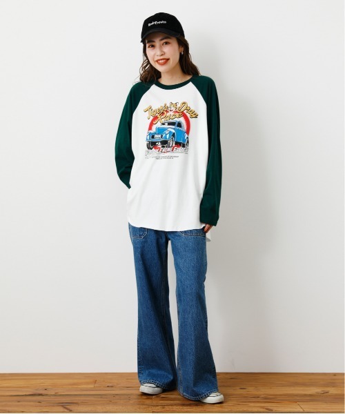 RODEO CROWNS WIDE BOWL(ロデオクラウンズワイドボウル)の「Tiger Drag RaceラグランL/STシャツ(Tシャツ/カットソー・レディース・ブラック/ブラウン/ダークグリーン・FREE)」の15枚目の写真
