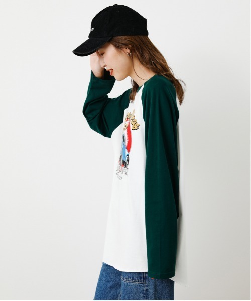 RODEO CROWNS WIDE BOWL(ロデオクラウンズワイドボウル)の「Tiger Drag RaceラグランL/STシャツ(Tシャツ/カットソー・レディース・ブラック/ブラウン/ダークグリーン・FREE)」の16枚目の写真
