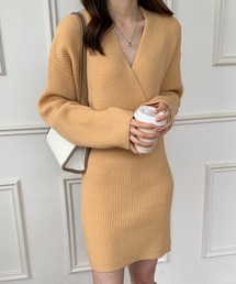Diosfront（ディオスフロント）の「カシュクールニットワンピース（ワンピース・レディース）」