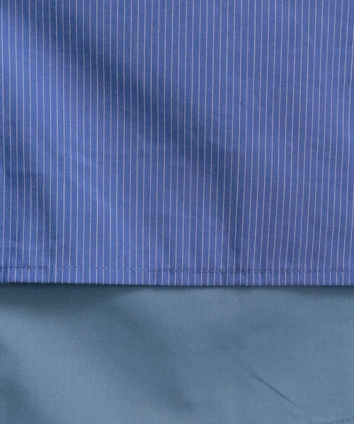 HARE(ハレ)の「レイヤードストライプシャツ(HARE)(シャツ/ブラウス・メンズ・ブラック/ブルー・FREE)」の7枚目の写真