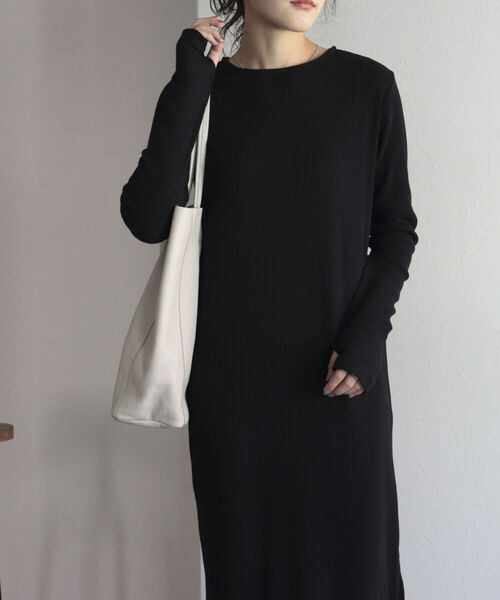 fredy emue（フレディエミュ）の「タイトマキシ丈リブワンピース（ワンピース・レディース・ブラック/ブラウン・38）」の22枚目の写真