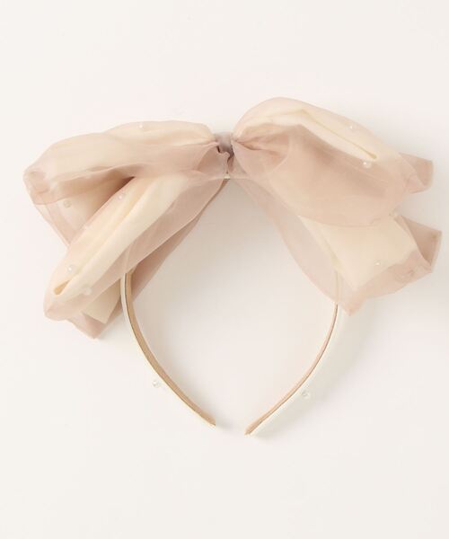 Swankiss(スワンキス)の「SX sheer ribbon headband(カチューシャ・レディース・ブラック/ベージュ・FREE)」の5枚目の写真