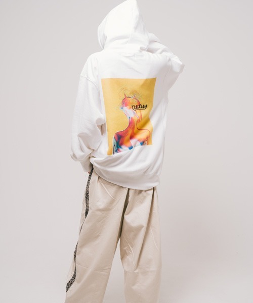EFFECTEN(エフェクテン)の「EFFECTEN エフェクテン /in my head hoodie Yu hashimoto × utility collaboration ITEM(パーカー・メンズ・ホワイト/ブラック・FREE)」の10枚目の写真
