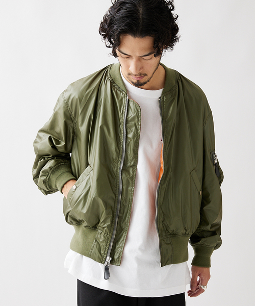 JOURNAL STANDARD（ジャーナルスタンダード）の「カラー MA-1（MA-1・メンズ・ブラック/グレー/カーキ/グリーン・MEDIUM/LARGE）」の3枚目の写真