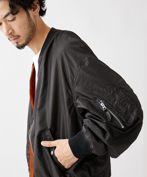 JOURNAL STANDARD（ジャーナルスタンダード）の「カラー MA-1（MA-1・メンズ・ブラック/グレー/カーキ/グリーン・MEDIUM/LARGE）」の9枚目の写真