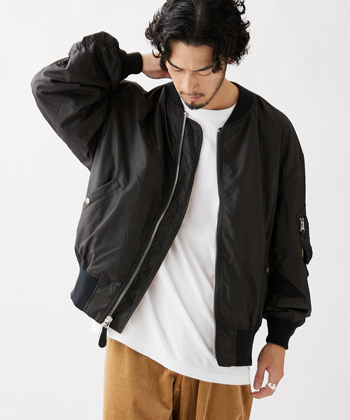 JOURNAL STANDARD（ジャーナルスタンダード）の「カラー MA-1（MA-1・メンズ・ブラック/グレー/カーキ/グリーン・MEDIUM/LARGE）」の10枚目の写真