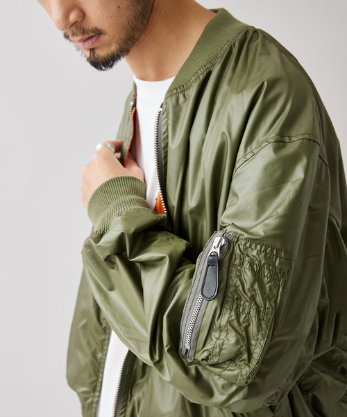 JOURNAL STANDARD（ジャーナルスタンダード）の「カラー MA-1（MA-1・メンズ・ブラック/グレー/カーキ/グリーン・MEDIUM/LARGE）」の19枚目の写真