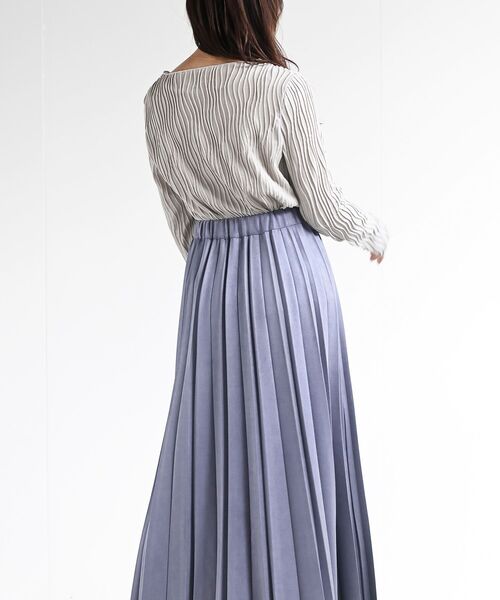 rps(アールピーエス)の「ウェーブストライプメロープルオーバー(Tシャツ/カットソー・レディース・ブラック/ブラウン/グリーン/アイボリー/ブルー/グレイッシュベージュ/ミント・フリー)」の22枚目の写真