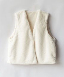 me+em select（ミームセレクト）の「※※【 ９color  】スムースタッチフェイクファーベスト 【 ポケット付 】（ベスト）」