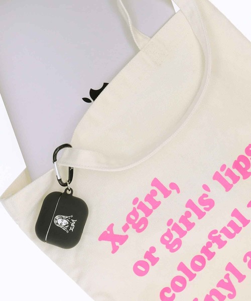 X-girl（エックスガール）の「TOTE BAG（トートバッグ・レディース・ライトブルー/ブラック/ホワイト・ONE SIZE）」の5枚目の写真