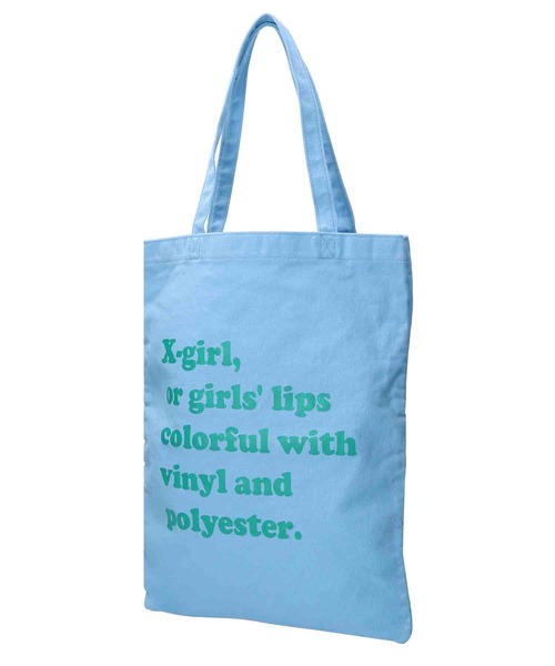 X-girl（エックスガール）の「TOTE BAG（トートバッグ・レディース・ライトブルー/ブラック/ホワイト・ONE SIZE）」の22枚目の写真