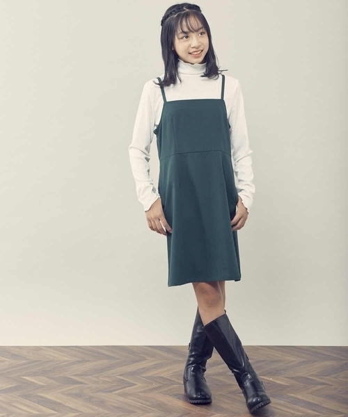 a.v.v（アーヴェヴェ）の「[100-130]ハイネックカットソー（Tシャツ/カットソー・キッズ・ホワイト/グリーン/ブラック/ライトパープル/ライトピンク/アイボリー・100/110/120/130）」の20枚目の写真