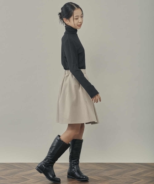 a.v.v（アーヴェヴェ）の「[100-130]ハイネックカットソー（Tシャツ/カットソー・キッズ・ホワイト/グリーン/ブラック/ライトパープル/ライトピンク/アイボリー・100/110/120/130）」の15枚目の写真