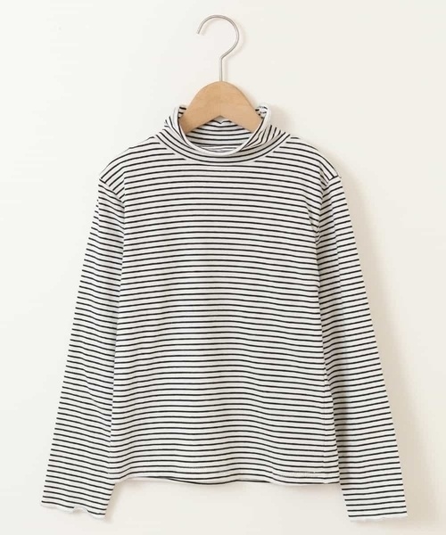 a.v.v（アーヴェヴェ）の「[100-130]ハイネックカットソー（Tシャツ/カットソー・キッズ・ホワイト/グリーン/ブラック/ライトパープル/ライトピンク/アイボリー・100/110/120/130）」の9枚目の写真