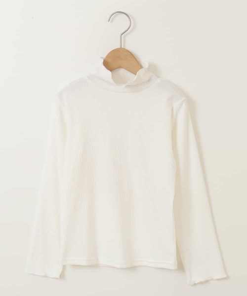 a.v.v（アーヴェヴェ）の「[100-130]ハイネックカットソー（Tシャツ/カットソー・キッズ・ホワイト/グリーン/ブラック/ライトパープル/ライトピンク/アイボリー・100/110/120/130）」の8枚目の写真
