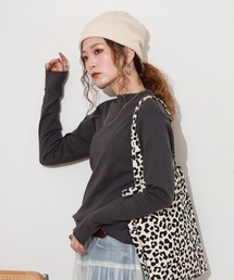 ACE オーガニックコットン フライス Tシャツ ハイネック 長袖 デオドラント UV加工