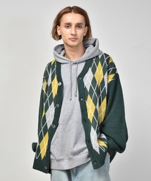 Starting Over（スターティングオーバー）の「アーガイル柄Vネックバルーン袖カーディガン（カーディガン/ボレロ・メンズ）」