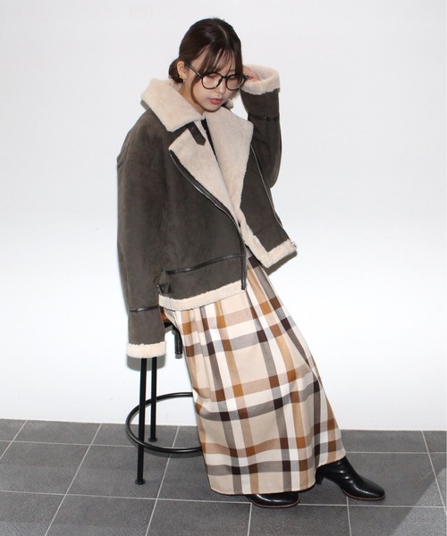 one way(ワンウェイ)の「チェック柄ボリュームスカート(スカート・レディース・ベージュ/レッド/ダークブルー・FREE)」の14枚目の写真