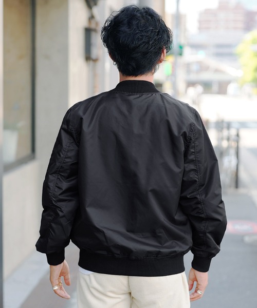 jiggys shop（ジギーズショップ）の「ヘビーツイル裏タフタ MA-1 ジャケット（MA-1・メンズ・ブラック/カーキ・MEDIUM/LARGE/X-LARGE）」の12枚目の写真