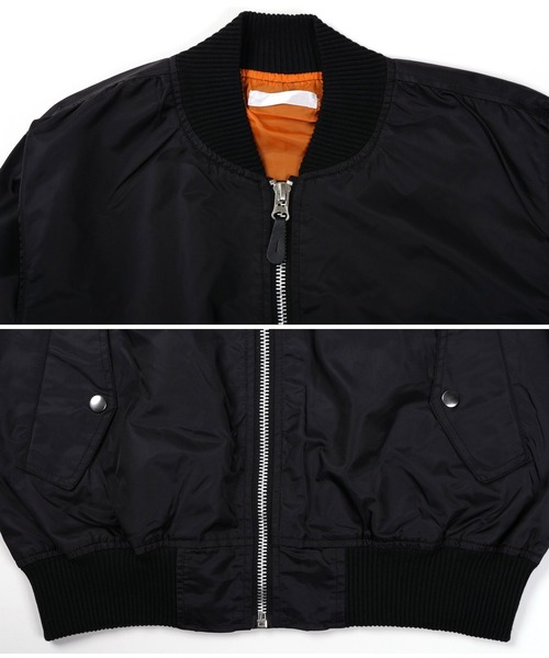 jiggys shop（ジギーズショップ）の「ヘビーツイル裏タフタ MA-1 ジャケット（MA-1・メンズ・ブラック/カーキ・MEDIUM/LARGE/X-LARGE）」の8枚目の写真