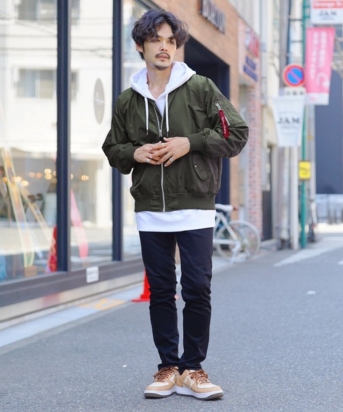 jiggys shop（ジギーズショップ）の「ヘビーツイル裏タフタ MA-1 ジャケット（MA-1・メンズ・ブラック/カーキ・MEDIUM/LARGE/X-LARGE）」の6枚目の写真