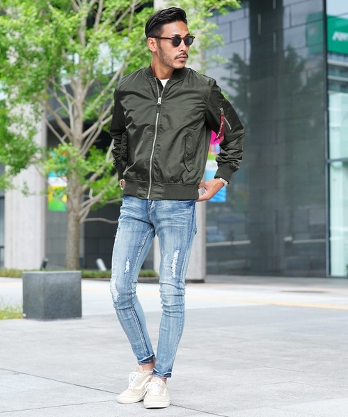 jiggys shop（ジギーズショップ）の「ヘビーツイル裏タフタ MA-1 ジャケット（MA-1・メンズ・ブラック/カーキ・MEDIUM/LARGE/X-LARGE）」の16枚目の写真