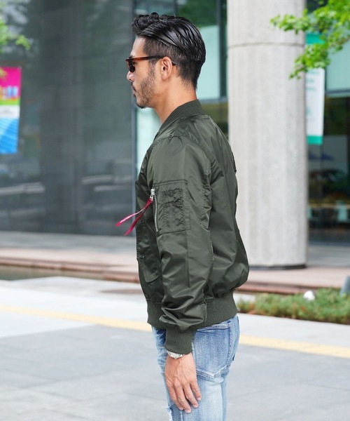 jiggys shop（ジギーズショップ）の「ヘビーツイル裏タフタ MA-1 ジャケット（MA-1・メンズ・ブラック/カーキ・MEDIUM/LARGE/X-LARGE）」の14枚目の写真