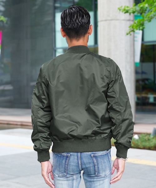 jiggys shop（ジギーズショップ）の「ヘビーツイル裏タフタ MA-1 ジャケット（MA-1・メンズ・ブラック/カーキ・MEDIUM/LARGE/X-LARGE）」の13枚目の写真