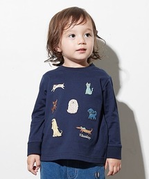 kladskap | 犬刺しゅう長袖Tシャツ(Tシャツ/カットソー)