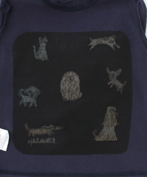 kladskap(クレードスコープ)の「犬刺しゅう長袖Tシャツ(Tシャツ/カットソー・キッズ・ピンク/ネイビー・100cm/90cm/120cm/80cm/110cm)」の7枚目の写真