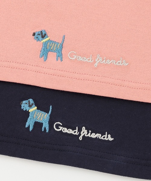 kladskap(クレードスコープ)の「犬刺しゅう長袖Tシャツ(Tシャツ/カットソー・キッズ・ピンク/ネイビー・100cm/90cm/120cm/80cm/110cm)」の9枚目の写真