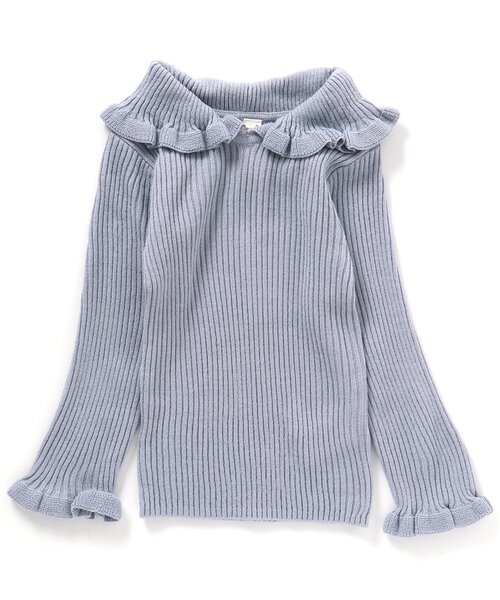 apres les cours（アプレレクール）の「衿付きニット（ニット/セーター・キッズ・アイボリー/イエロー/サックスブルー/ブラウン/エンジ・80/90/100/110/120/130/140）」の17枚目の写真