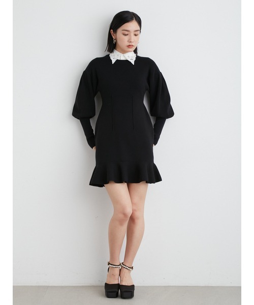 カラー付きニットミニワンピース ワンピース ワンピース Lily Lily Brown リリーブラウン のワンピース カラー付きニットミニワンピース Lwno を購入できます Lily Brown リリーブラウン のファッション 公式ウェブストア