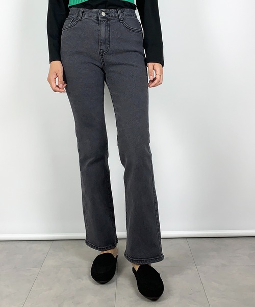 me+em select(ミームセレクト)の「セミフレアベーシックスデニム(デニムパンツ・レディース・グレー/ブルー・LARGE/MEDIUM/SMALL)」の19枚目の写真