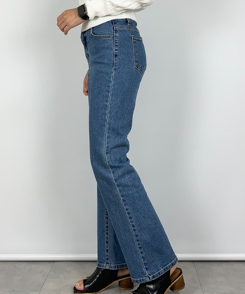 me+em select(ミームセレクト)の「セミフレアベーシックスデニム(デニムパンツ・レディース・グレー/ブルー・LARGE/MEDIUM/SMALL)」の20枚目の写真