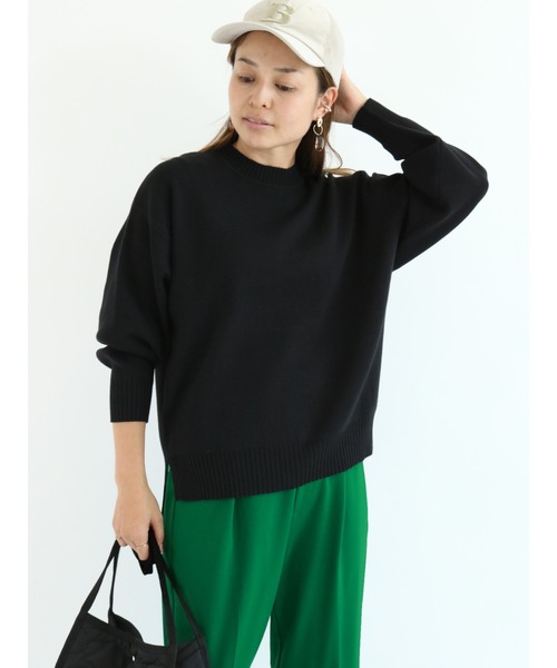 Lugnoncure（ルノンキュール）の「クルーネックニット（ニット/セーター・レディース・グレー/ブルー/ブラック/イエロー・ﾌﾘ-）」の2枚目の写真