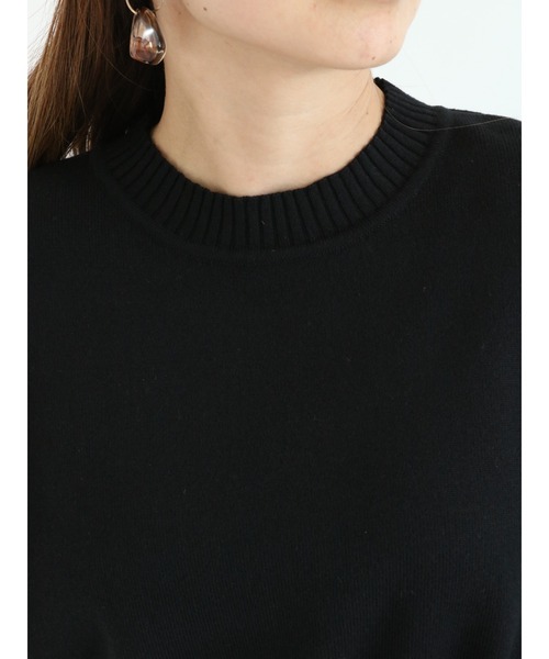 Lugnoncure（ルノンキュール）の「クルーネックニット（ニット/セーター・レディース・グレー/ブルー/ブラック/イエロー・ﾌﾘ-）」の5枚目の写真