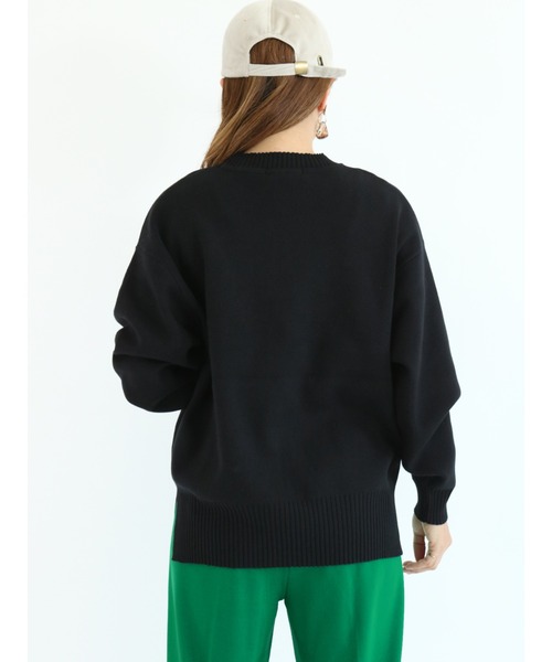 Lugnoncure（ルノンキュール）の「クルーネックニット（ニット/セーター・レディース・グレー/ブルー/ブラック/イエロー・ﾌﾘ-）」の19枚目の写真