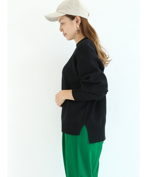 Lugnoncure（ルノンキュール）の「クルーネックニット（ニット/セーター・レディース・グレー/ブルー/ブラック/イエロー・ﾌﾘ-）」の18枚目の写真