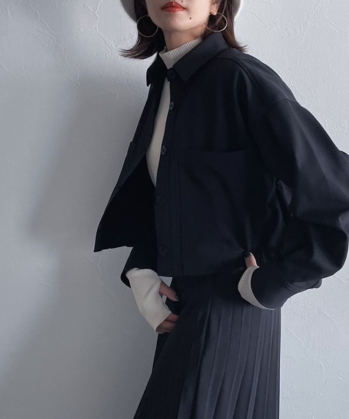 PAGEBOY（ページボーイ）の「SETUPショートシャツ（シャツ/ブラウス・レディース・オフホワイト/ブラック/ミント・FREE）」の15枚目の写真