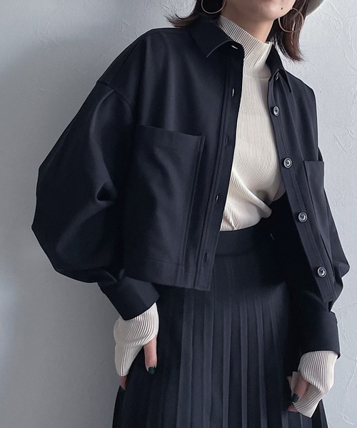 PAGEBOY（ページボーイ）の「SETUPショートシャツ（シャツ/ブラウス・レディース・オフホワイト/ブラック/ミント・FREE）」の14枚目の写真