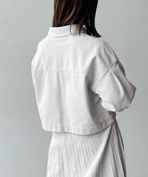 PAGEBOY（ページボーイ）の「SETUPショートシャツ（シャツ/ブラウス・レディース・オフホワイト/ブラック/ミント・FREE）」の4枚目の写真