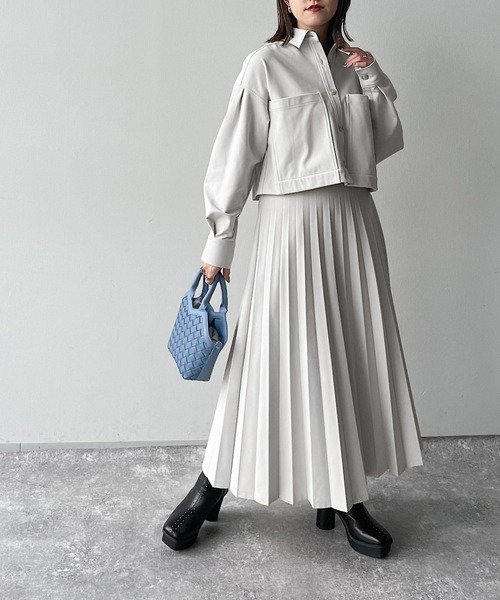 PAGEBOY（ページボーイ）の「SETUPショートシャツ（シャツ/ブラウス・レディース・オフホワイト/ブラック/ミント・FREE）」の8枚目の写真