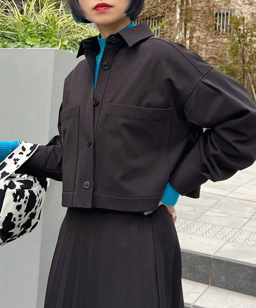 PAGEBOY（ページボーイ）の「SETUPショートシャツ（シャツ/ブラウス・レディース・オフホワイト/ブラック/ミント・FREE）」の10枚目の写真